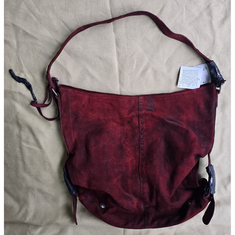 We The Free Free People Camden Suede Tote Sandblast Red OB2314502 Hobo Bag NEW